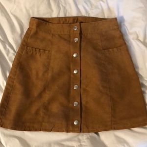 Suede skirt